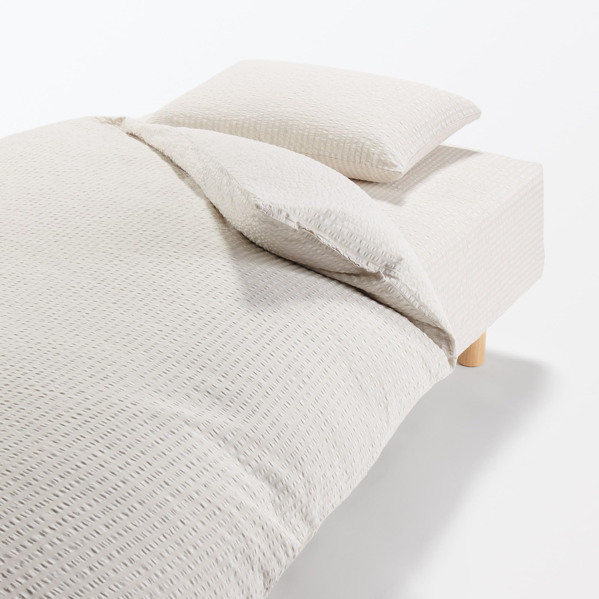 Amazon｜無印良品 綿 サッカー織 まくらカバー 43×63cm用・ベージュ